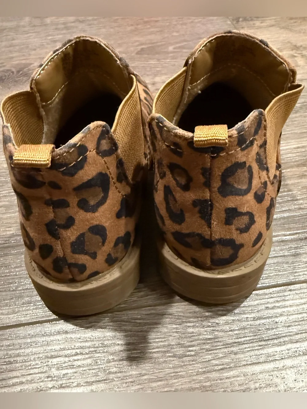 GAP Kids Leopard Print Chelsea Boots - Tan & Black